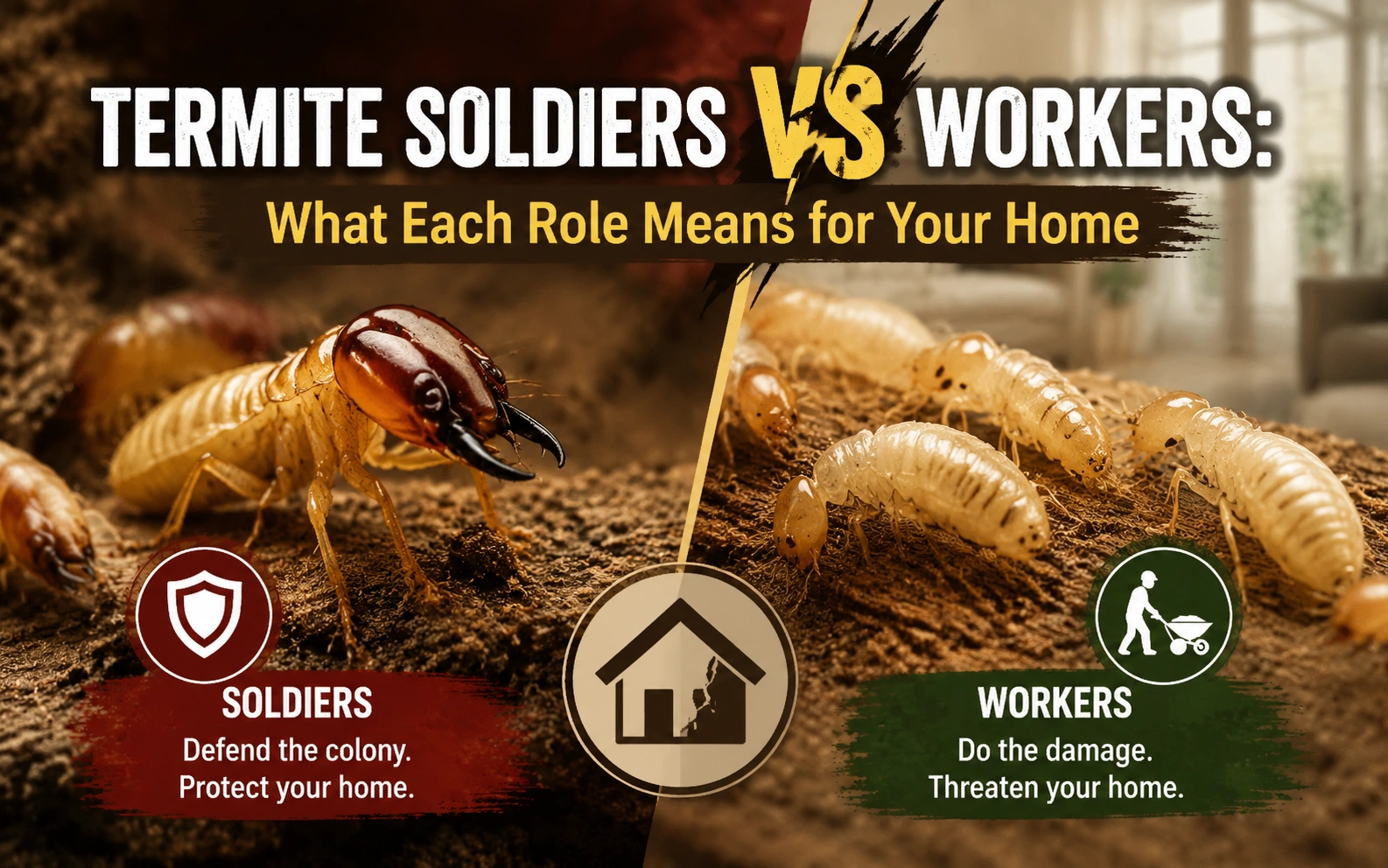 Lester Termite Termite Soldiers vs Workers: What Each Role Means for Your Home