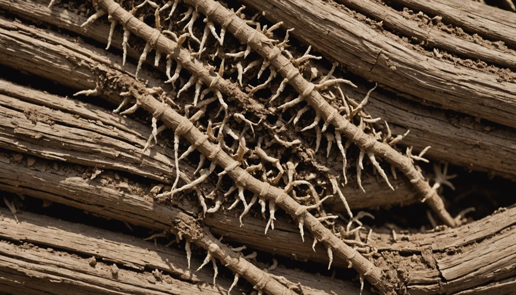 termite mud tubes identified