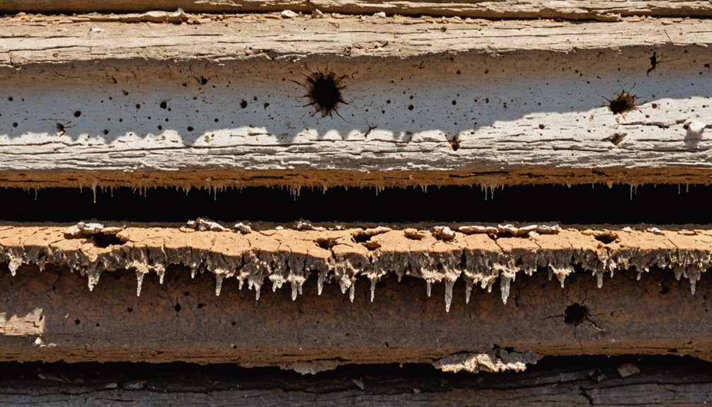 Hidden termite colony unaffected by surface bleach