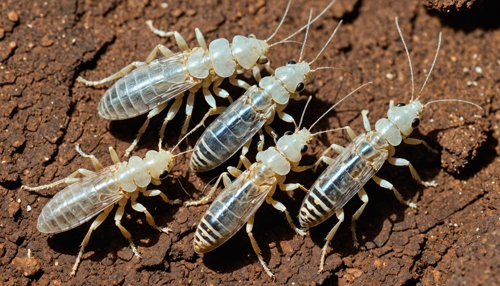 creamy white worker termites